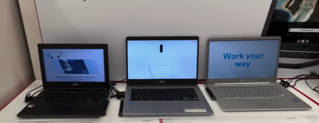 Three Chromebook