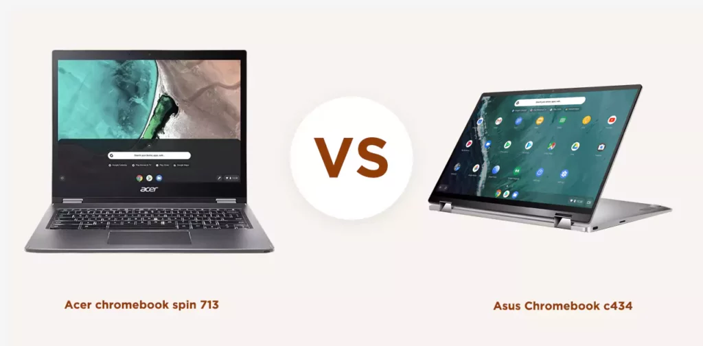 Acer Chromebook spin 713 vs Asus c434